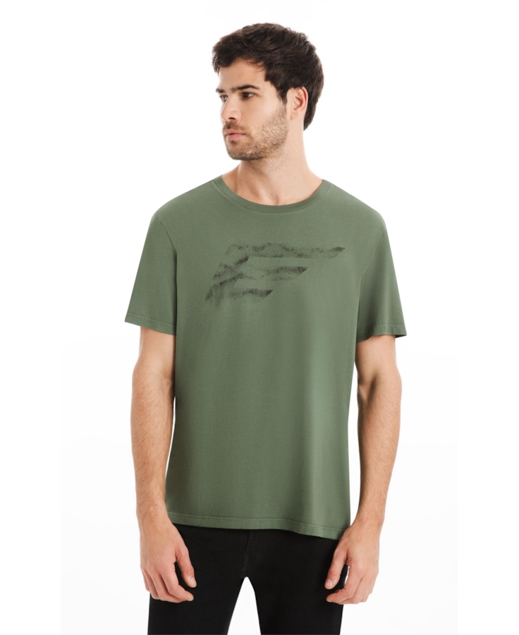 T-Shirt Cotton Fine Maxi Easa Verde Army