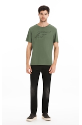 T-Shirt Cotton Fine Maxi Easa Verde Army