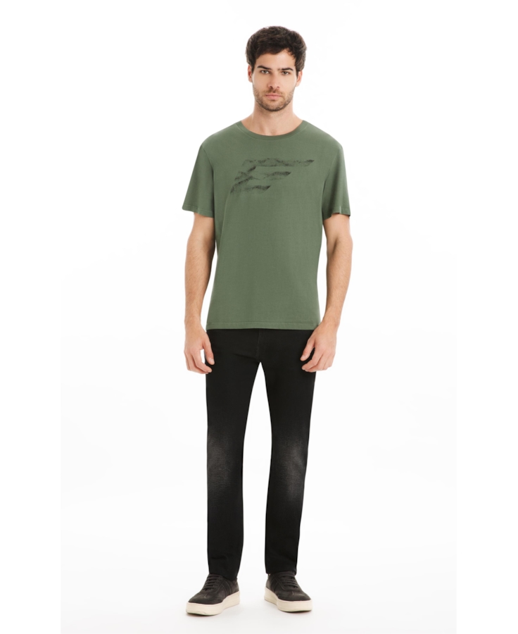 T-Shirt Cotton Fine Maxi Easa Verde Army