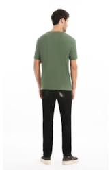T-Shirt Cotton Fine Maxi Easa Verde Army
