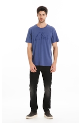 T-Shirt Cotton Fine Maxi Ellus Classic Azul Jeans