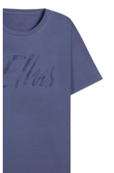 T-Shirt Cotton Fine Maxi Ellus Classic Azul Jeans
