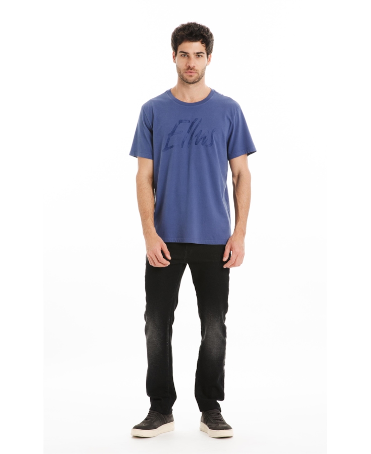 T-Shirt Cotton Fine Maxi Ellus Classic Azul Jeans