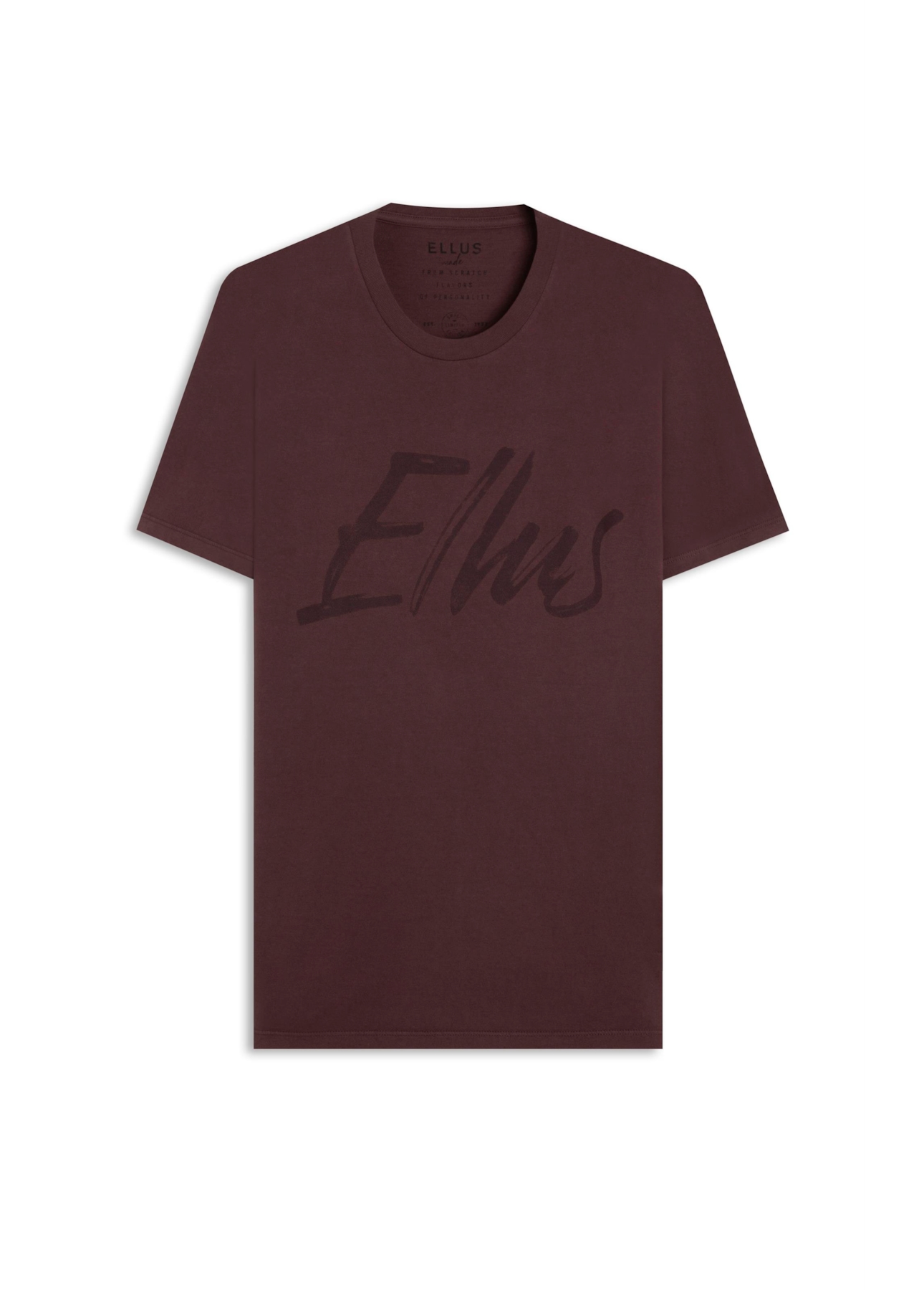 T-Shirt Cotton Fine Maxi Ellus Classic Bordeaux