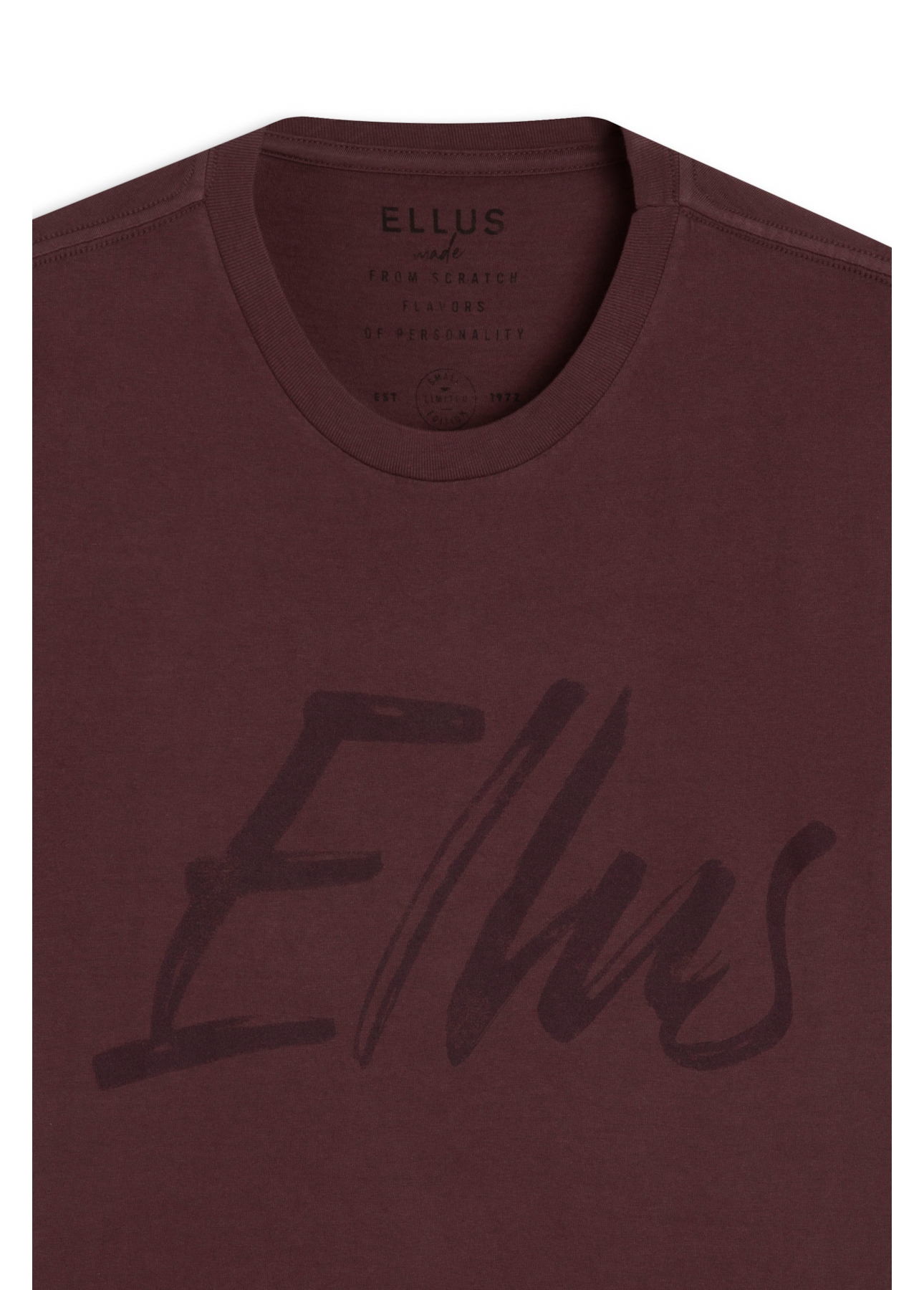 T-Shirt Cotton Fine Maxi Ellus Classic Bordeaux