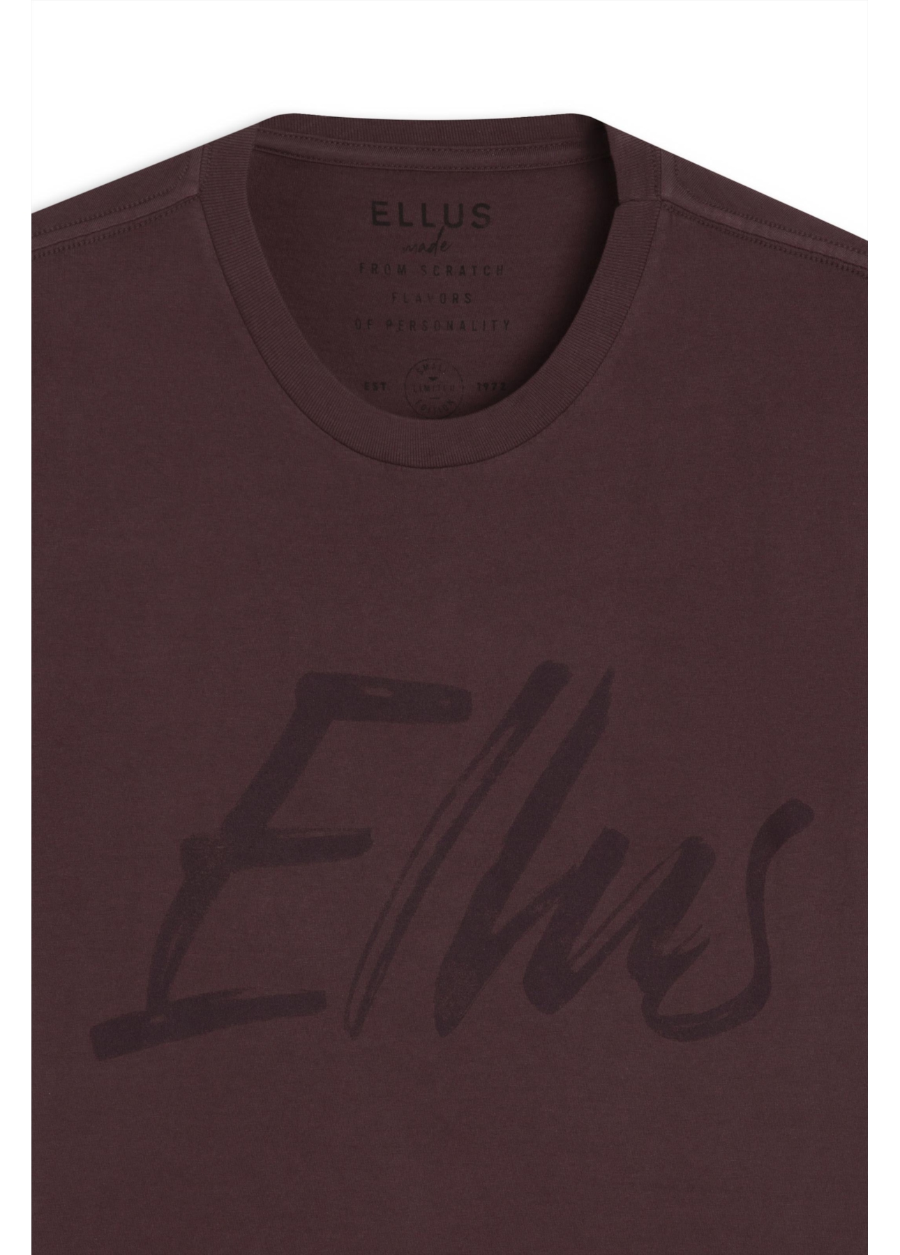 T-Shirt Cotton Fine Maxi Ellus Classic Bordeaux