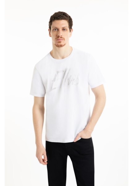 T-Shirt Cotton Fine Maxi Ellus Classic Branco