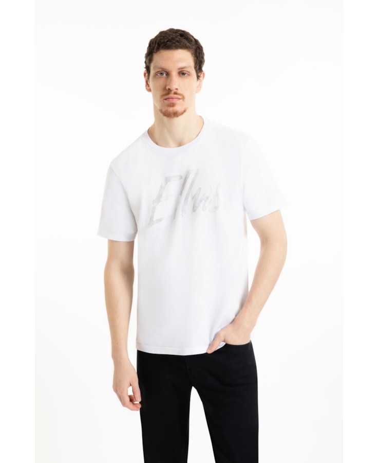 T-Shirt Cotton Fine Maxi Ellus Classic Branco