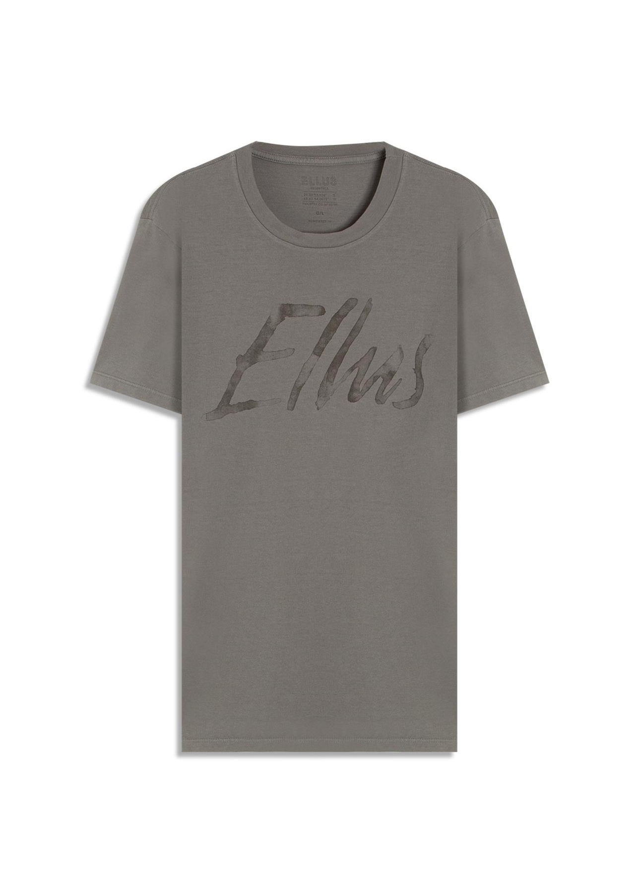 T-Shirt Cotton Fine Maxi Ellus Classic Cinza Claro