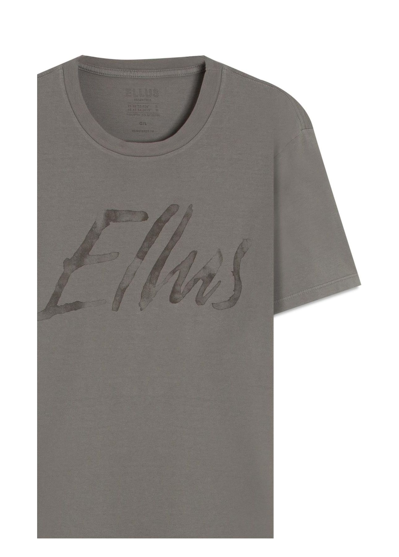 T-Shirt Cotton Fine Maxi Ellus Classic Cinza Claro