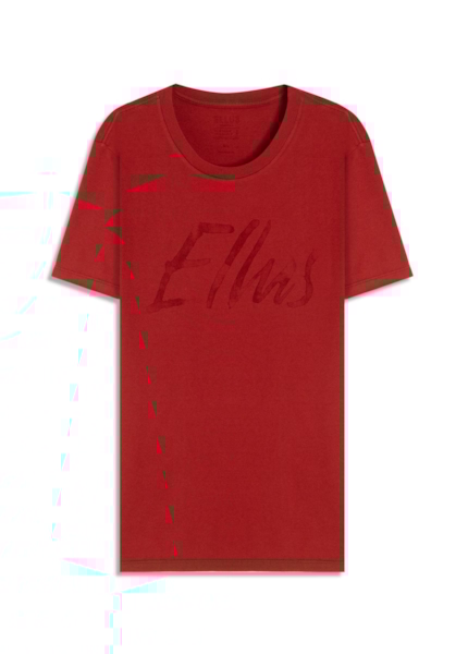 T-Shirt Cotton Fine Maxi Ellus Classic Vermelho