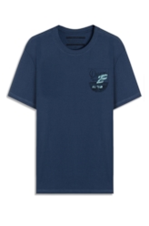 T-Shirt Cotton Fine Motorclub Azul Jeans