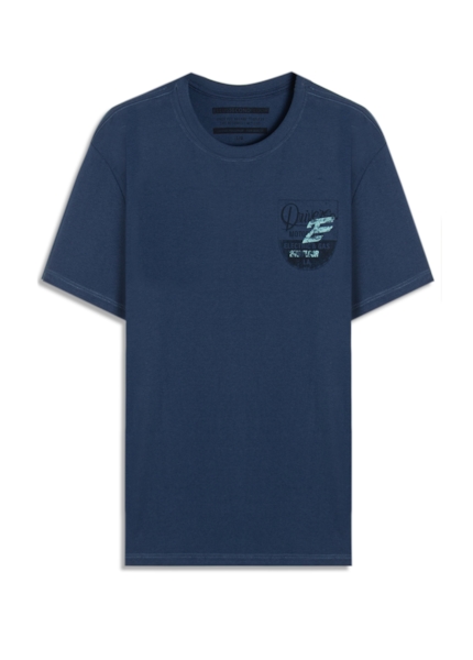 T-Shirt Cotton Fine Motorclub Azul Jeans