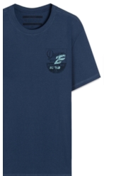 T-Shirt Cotton Fine Motorclub Azul Jeans
