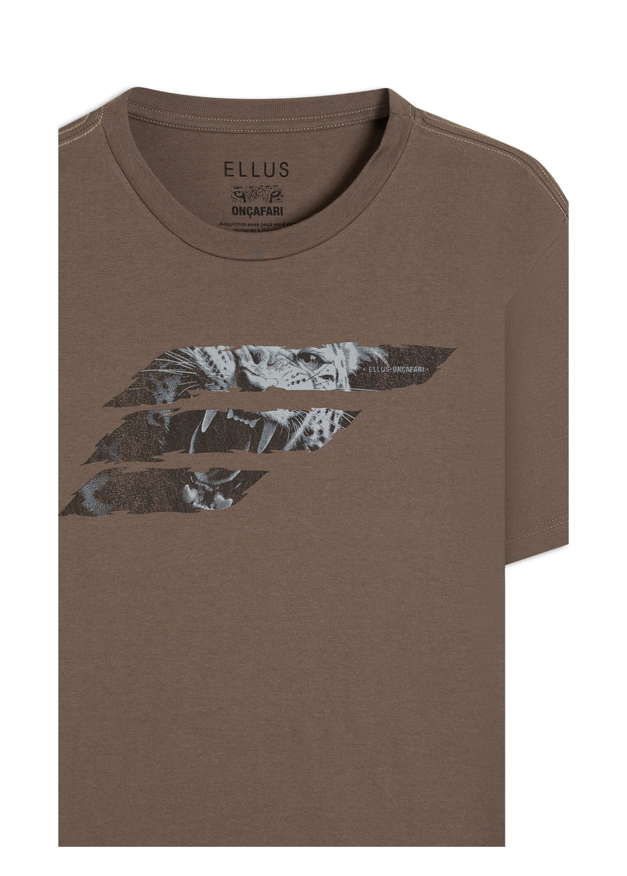 T-Shirt Cotton Fine Onçafari Easa Classic Tabaco