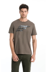 T-Shirt Cotton Fine Onçafari Easa Classic Tabaco