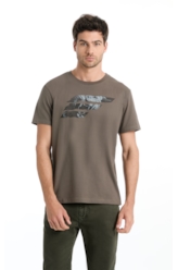T-Shirt Cotton Fine Onçafari Easa Classic Tabaco