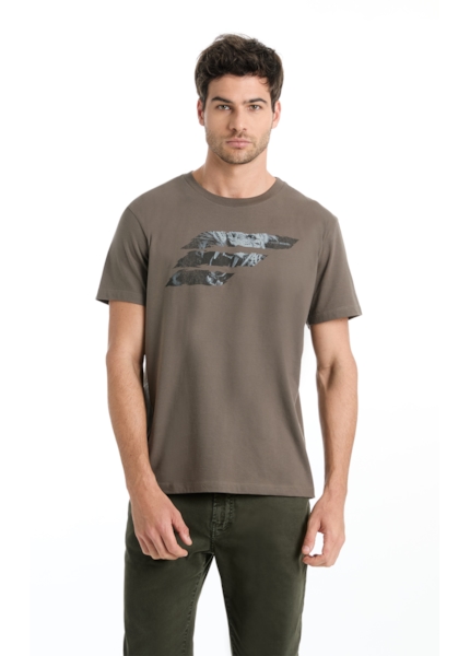T-Shirt Cotton Fine Onçafari Easa Classic Tabaco