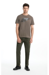 T-Shirt Cotton Fine Onçafari Easa Classic Tabaco
