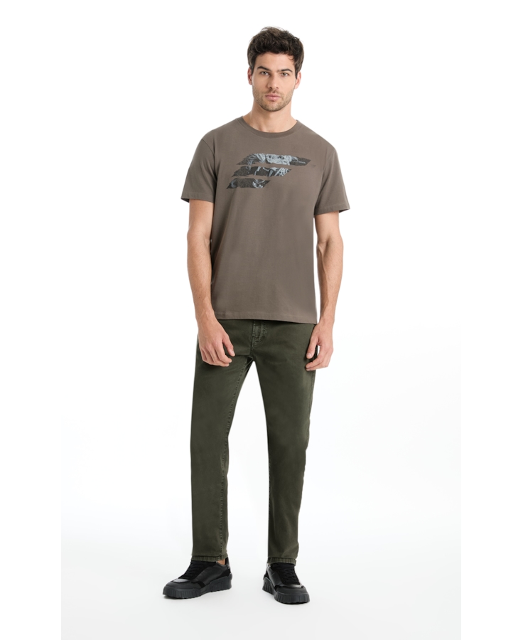 T-Shirt Cotton Fine Onçafari Easa Classic Tabaco