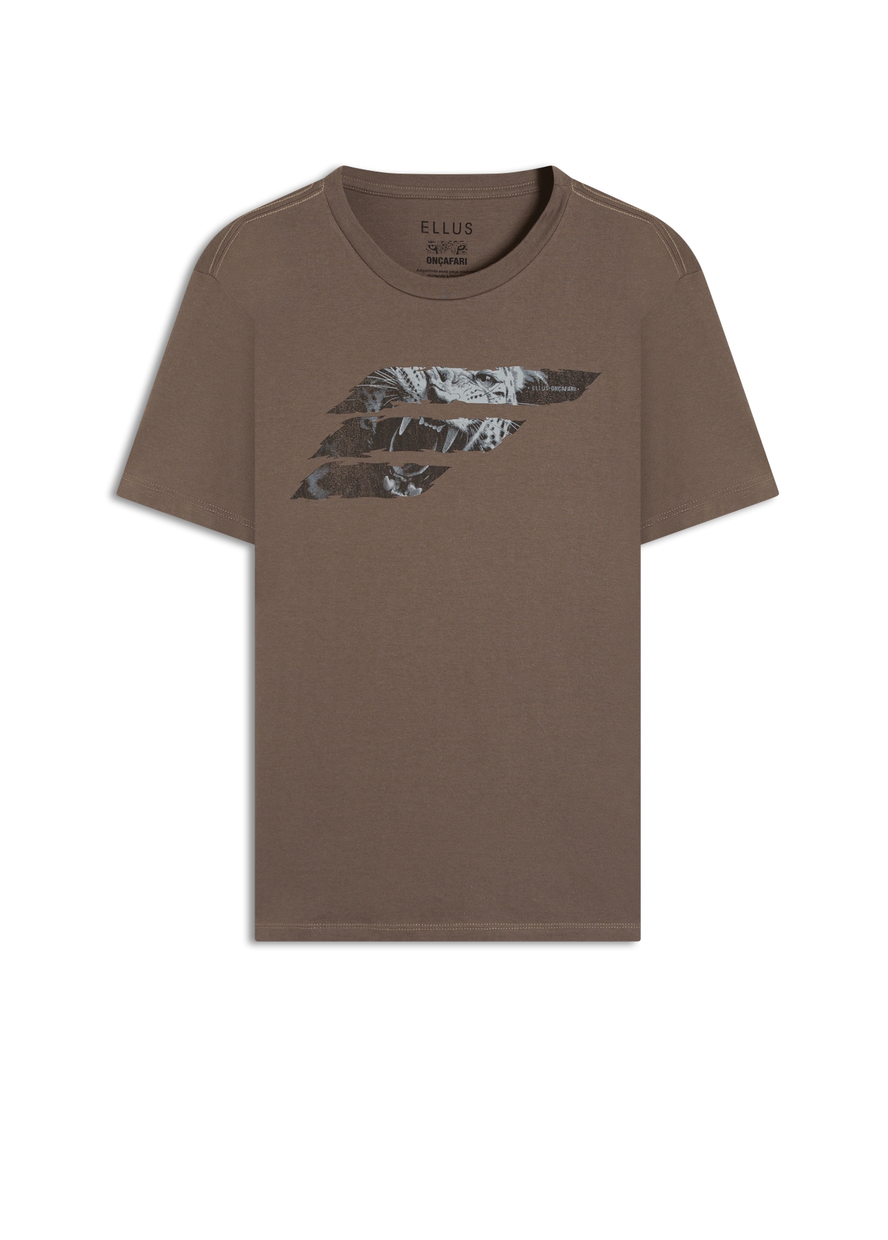 T-Shirt Cotton Fine Onçafari Easa Classic Tabaco
