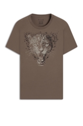 T-Shirt Cotton Fine Onçafari Shine Tabaco