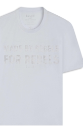 T-Shirt Cotton Fine Rebels Foil Classic Branco