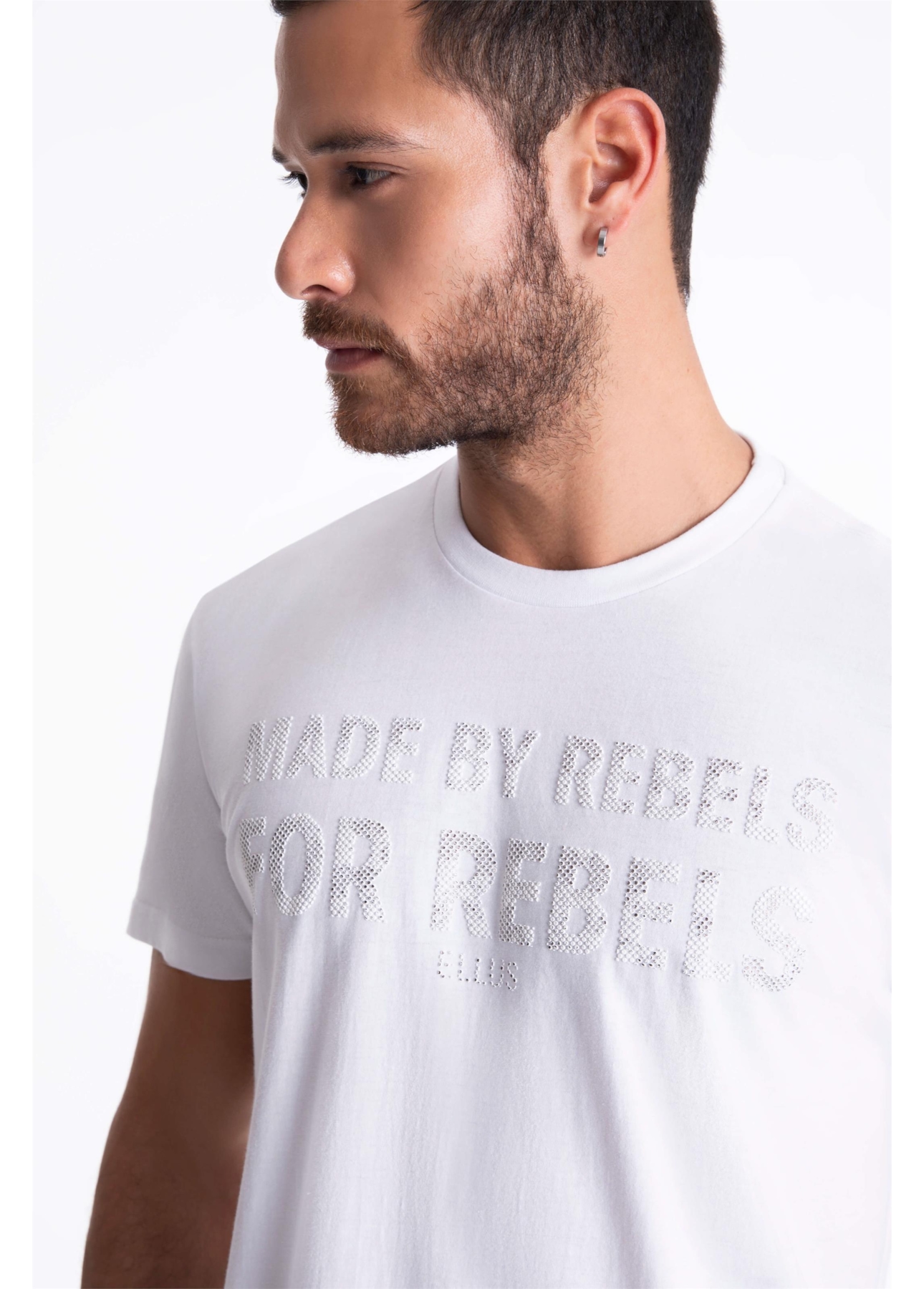 T-Shirt Cotton Fine Rebels Foil Classic Branco