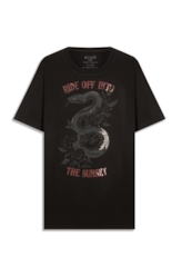 T-Shirt Cotton Fine Ride Off Classic Preto