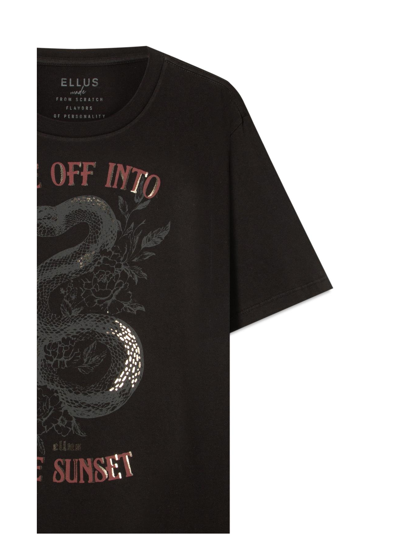 T-Shirt Cotton Fine Ride Off Classic Preto