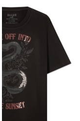 T-Shirt Cotton Fine Ride Off Classic Preto