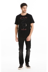 T-Shirt Cotton Fine Ride Off Classic Preto