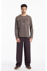 T-Shirt Cotton Fine Rockers Tabaco