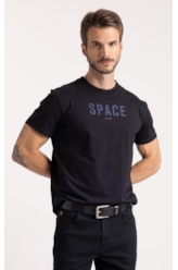 T-Shirt Cotton Fine Space Classic Preto