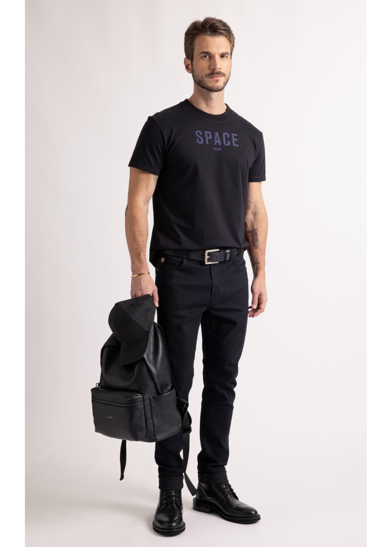 T-Shirt Cotton Fine Space Classic Preto