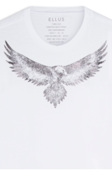 T-Shirt Cotton Fine West Eagle Foil Branco