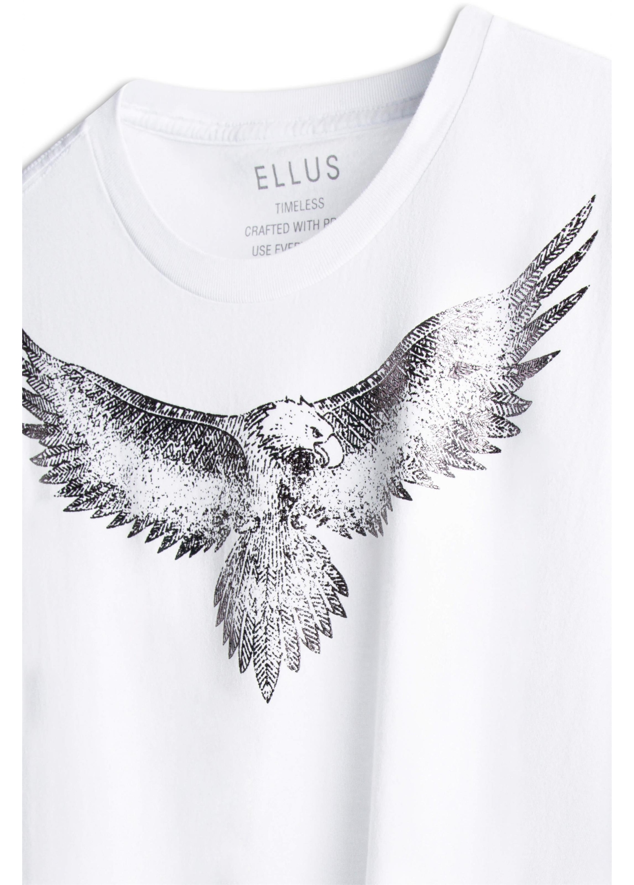 T-Shirt Cotton Fine West Eagle Foil Branco
