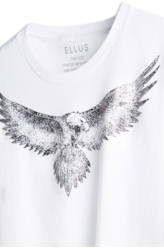 T-Shirt Cotton Fine West Eagle Foil Branco