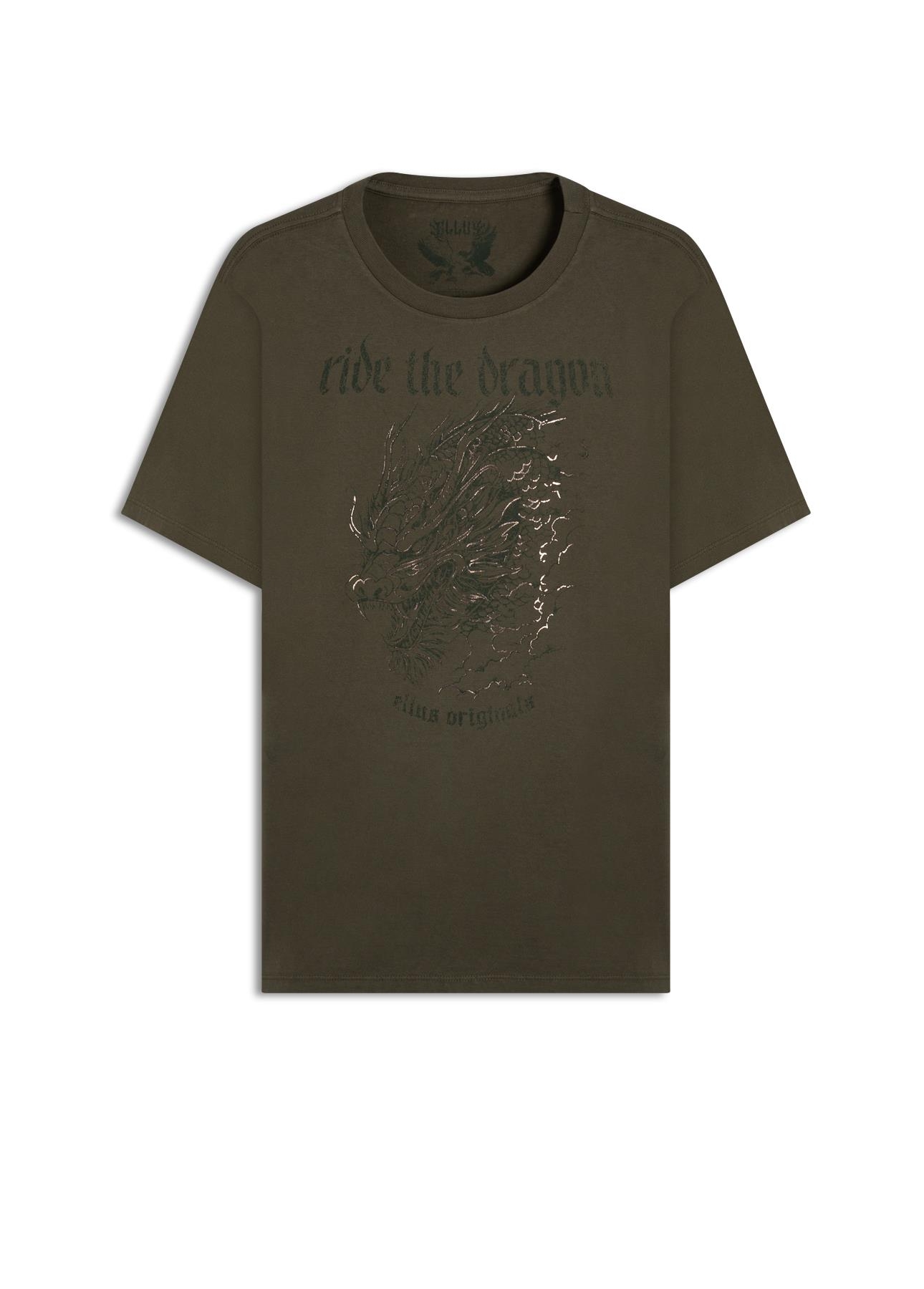 T-Shirt Cotton Finen Ride The Dragon Classic Floresta