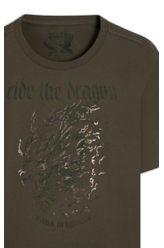 T-Shirt Cotton Finen Ride The Dragon Classic Floresta