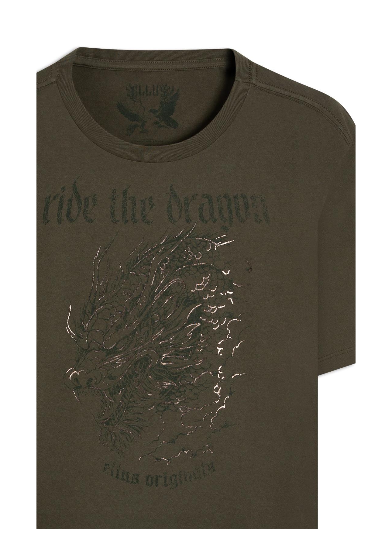 T-Shirt Cotton Finen Ride The Dragon Classic Floresta