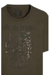 T-Shirt Cotton Finen Ride The Dragon Classic Floresta