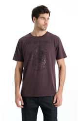T-Shirt Cotton Finen Ride The Dragon Classic Roxo