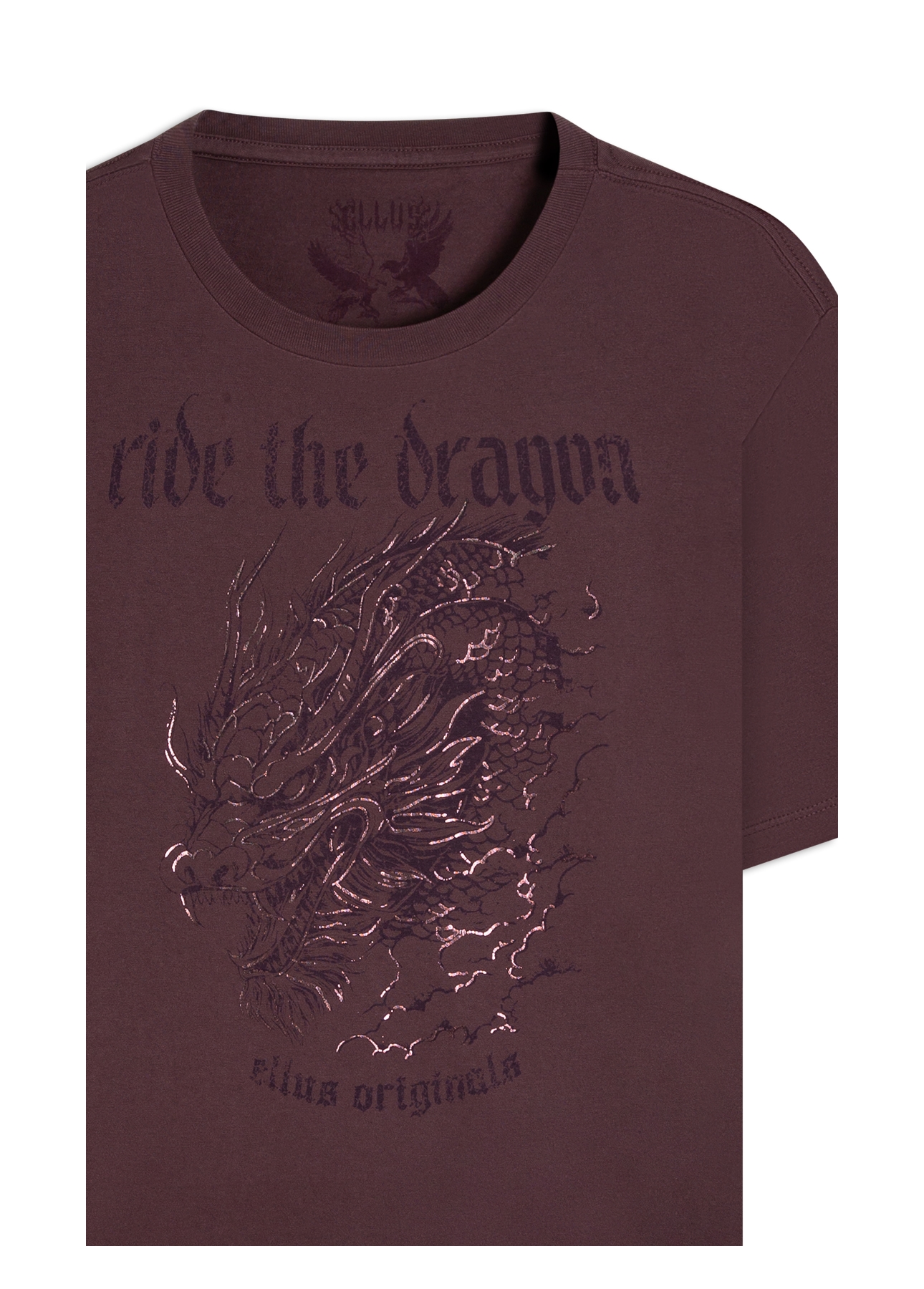 T-Shirt Cotton Finen Ride The Dragon Classic Roxo