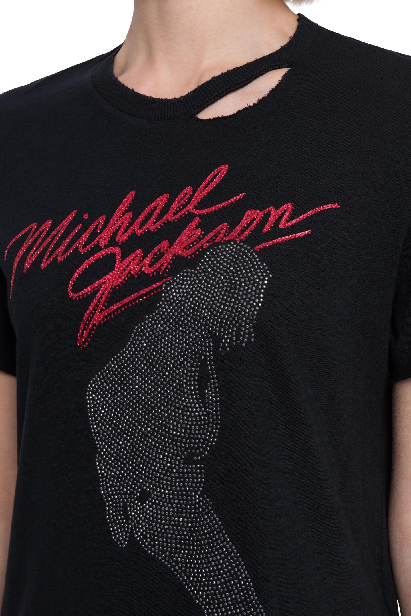 T-Shirt Cotton Lightfine Michael Jackson Cristal Preto
