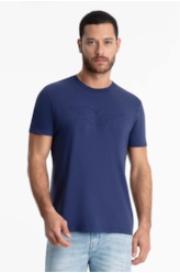 T-Shirt Cotton Melange Easa Mirror Classic Purple Blue