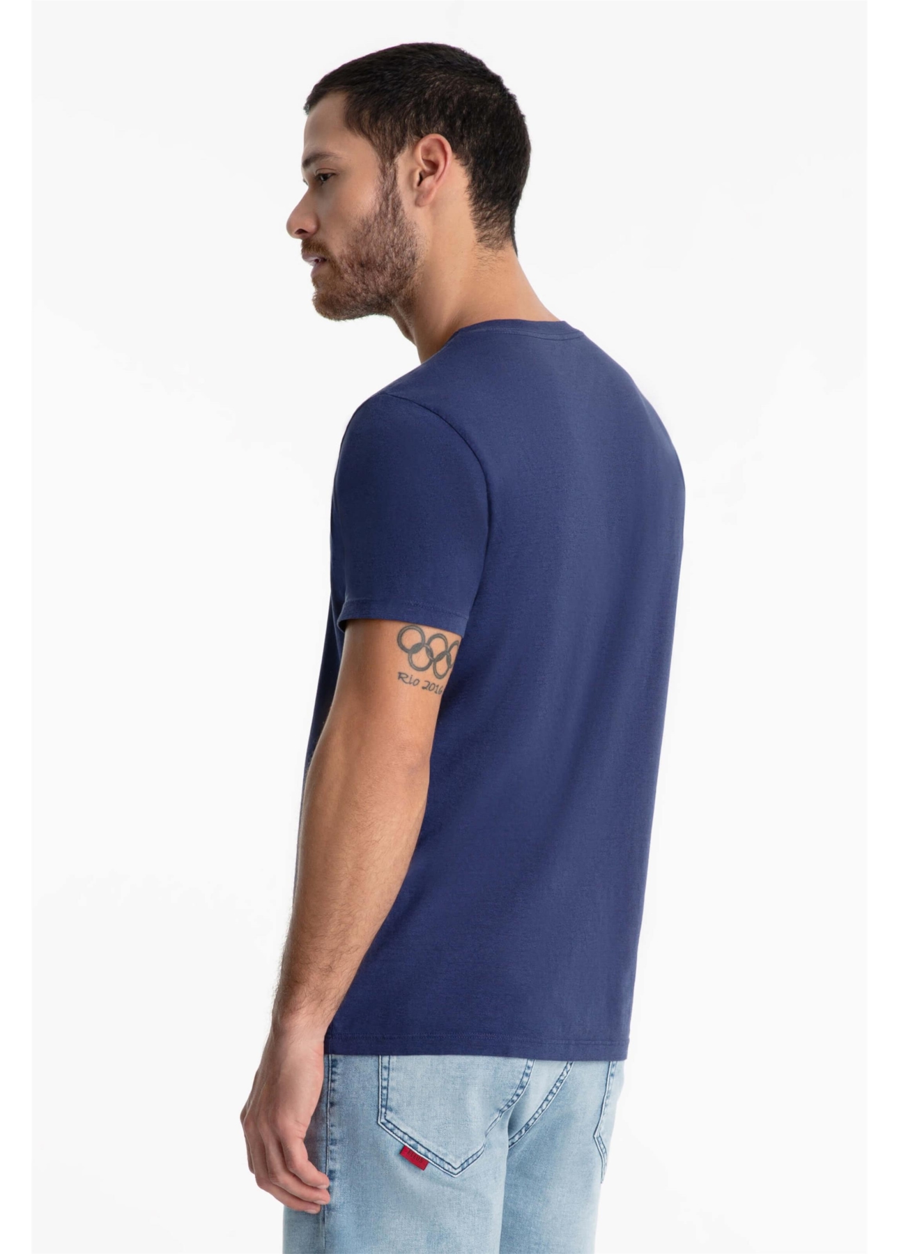 T-Shirt Cotton Melange Easa Mirror Classic Purple Blue