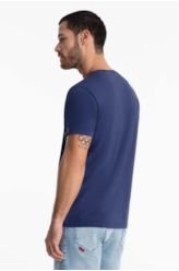 T-Shirt Cotton Melange Easa Mirror Classic Purple Blue