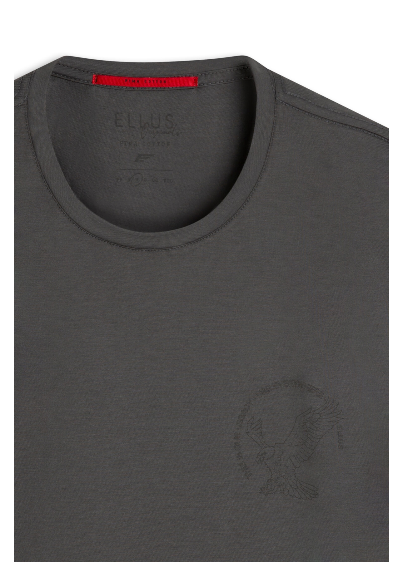 T-Shirt Cotton Pima Eagle Legacy Classic Grafite