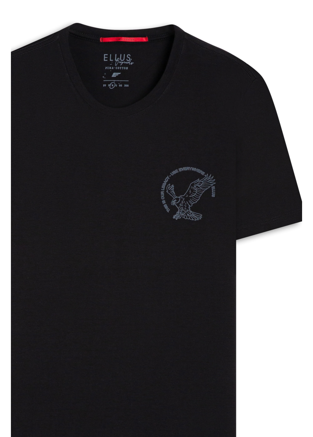 T-Shirt Cotton Pima Eagle Legacy Classic Preto